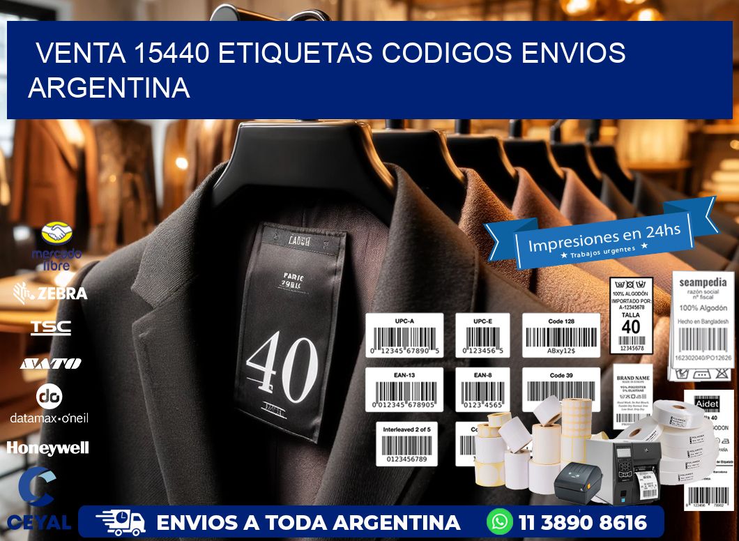 VENTA 15440 ETIQUETAS CODIGOS ENVIOS ARGENTINA