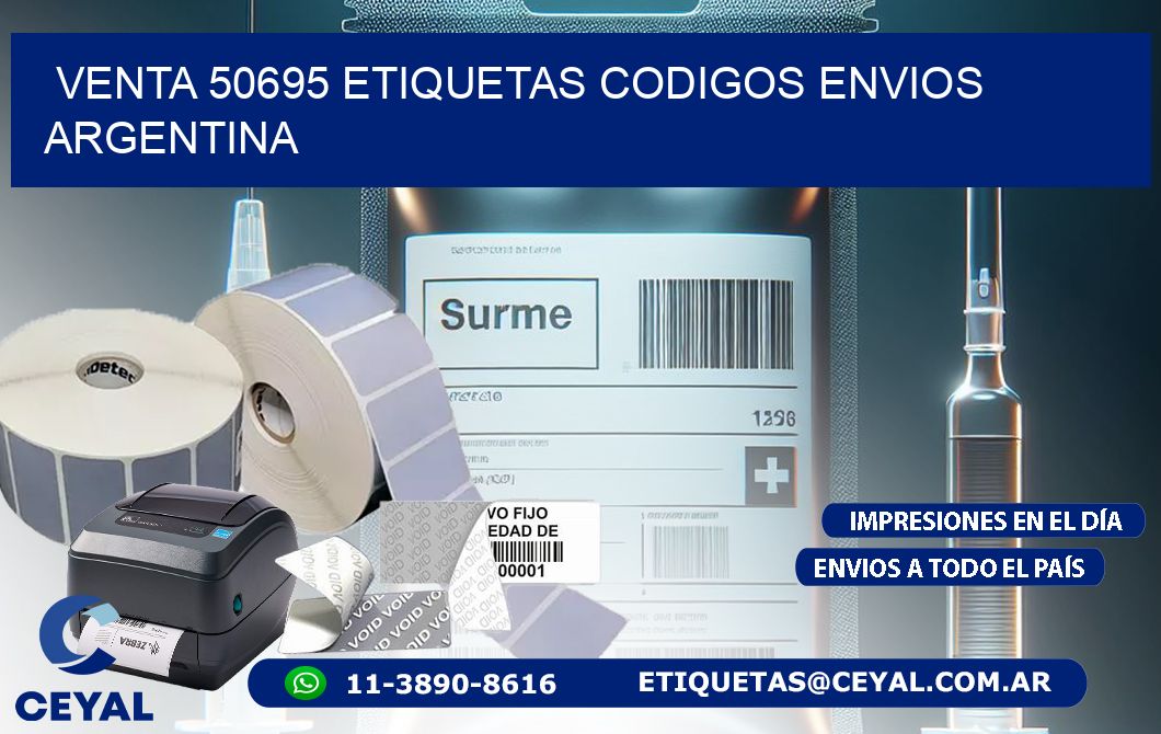 VENTA 50695 ETIQUETAS CODIGOS ENVIOS ARGENTINA