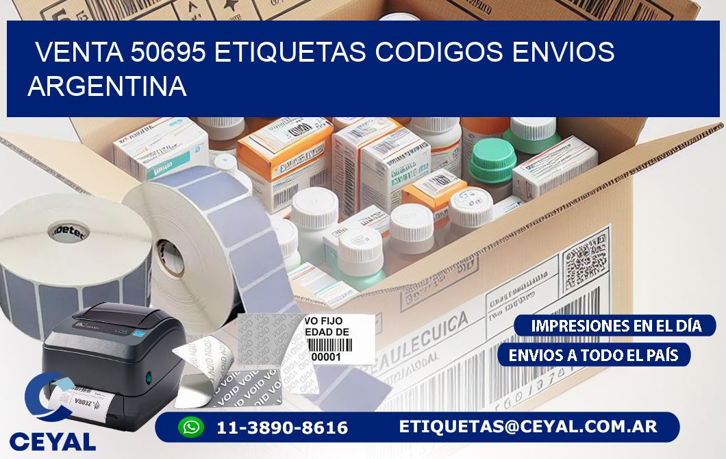 VENTA 50695 ETIQUETAS CODIGOS ENVIOS ARGENTINA