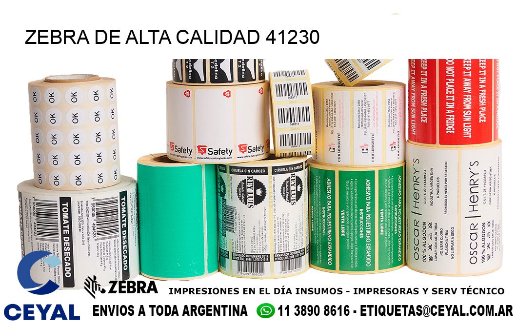 ZEBRA DE ALTA CALIDAD 41230