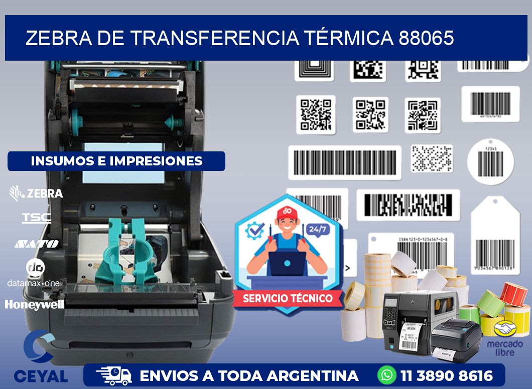 ZEBRA DE TRANSFERENCIA TÉRMICA 88065