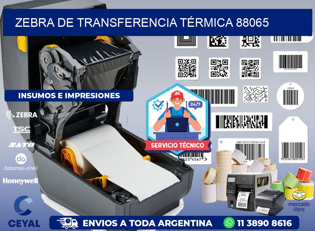 ZEBRA DE TRANSFERENCIA TÉRMICA 88065