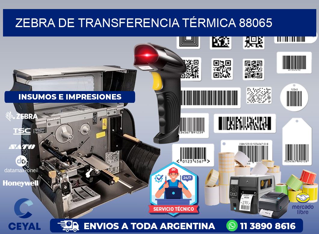 ZEBRA DE TRANSFERENCIA TÉRMICA 88065