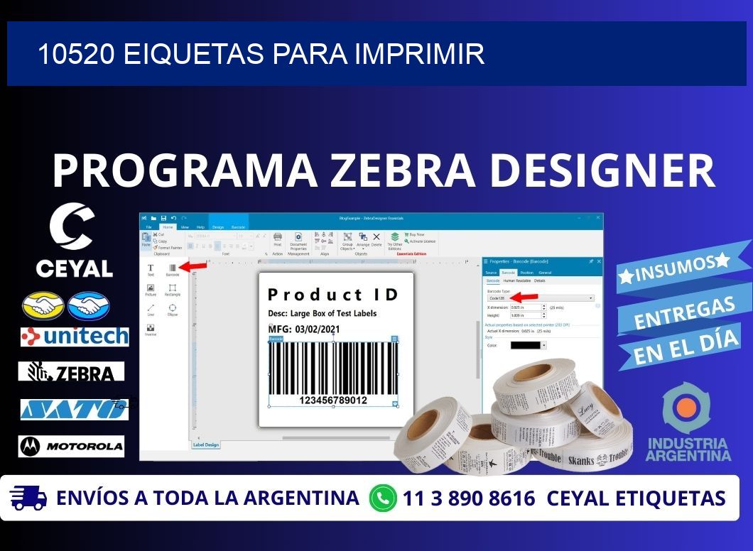 10520 EIQUETAS PARA IMPRIMIR