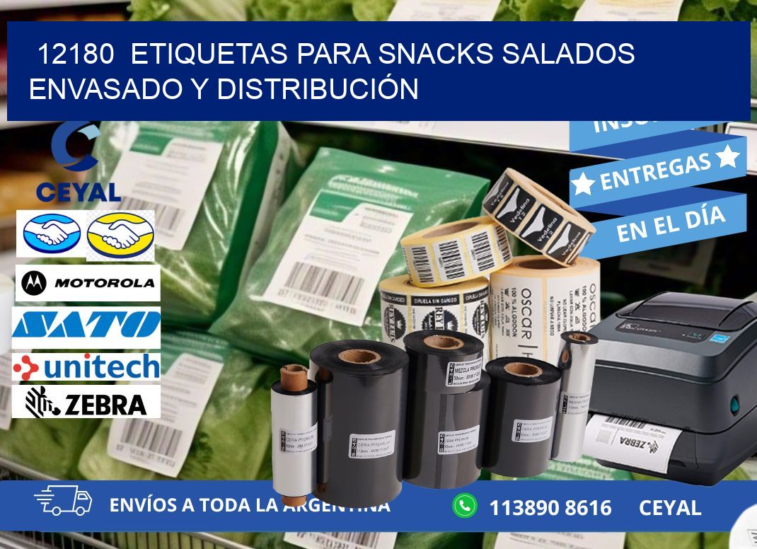 12180  ETIQUETAS PARA SNACKS SALADOS ENVASADO Y DISTRIBUCIÓN