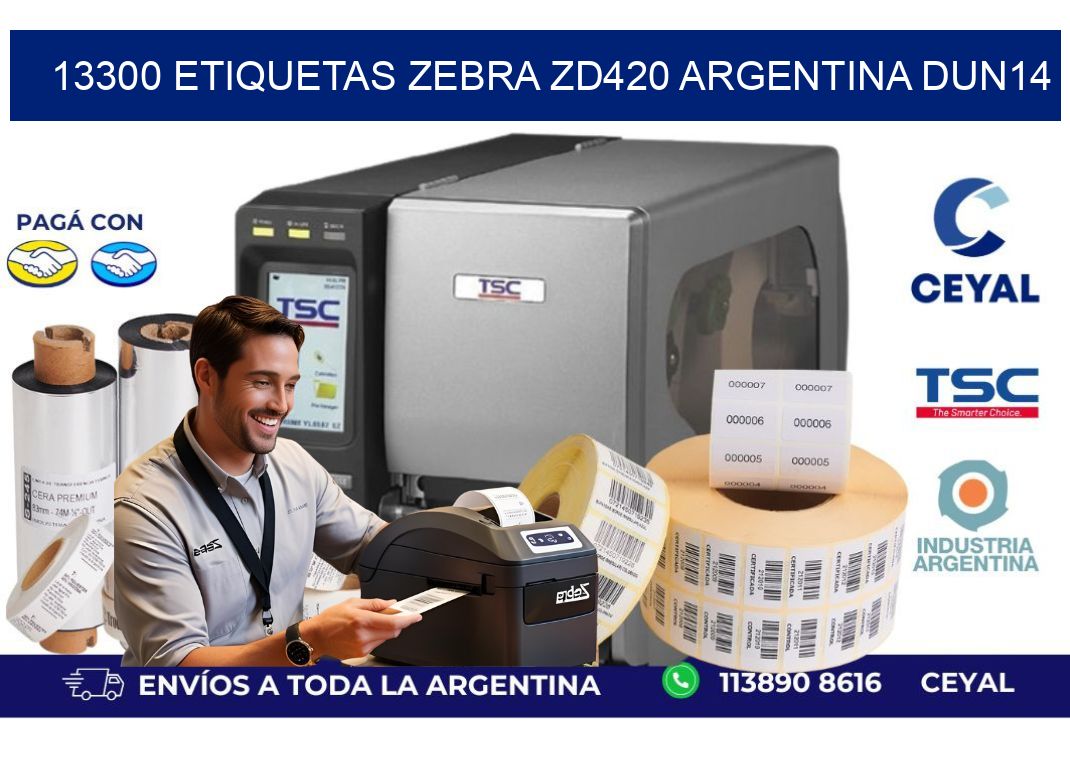 13300 etiquetas zebra zd420 argentina DUN14