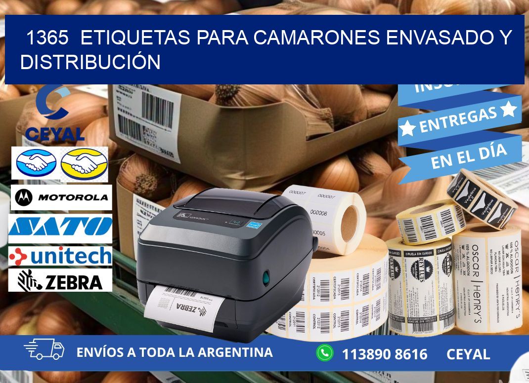 1365  ETIQUETAS PARA CAMARONES ENVASADO Y DISTRIBUCIÓN
