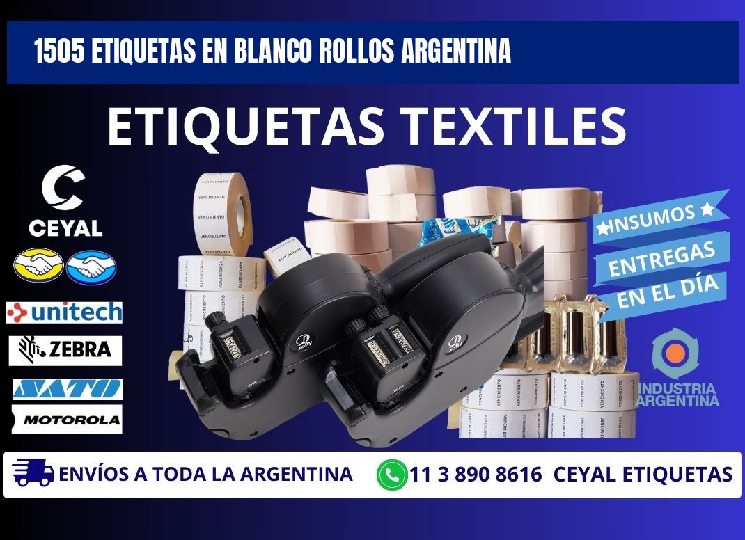 1505 ETIQUETAS EN BLANCO ROLLOS ARGENTINA