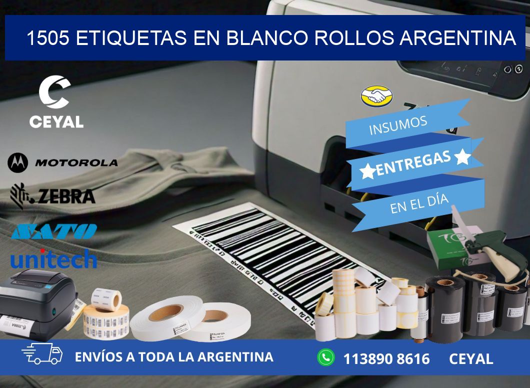 1505 ETIQUETAS EN BLANCO ROLLOS ARGENTINA