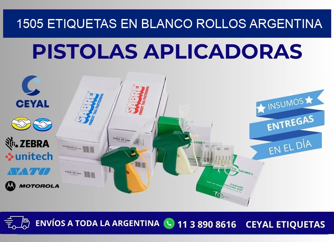 1505 ETIQUETAS EN BLANCO ROLLOS ARGENTINA