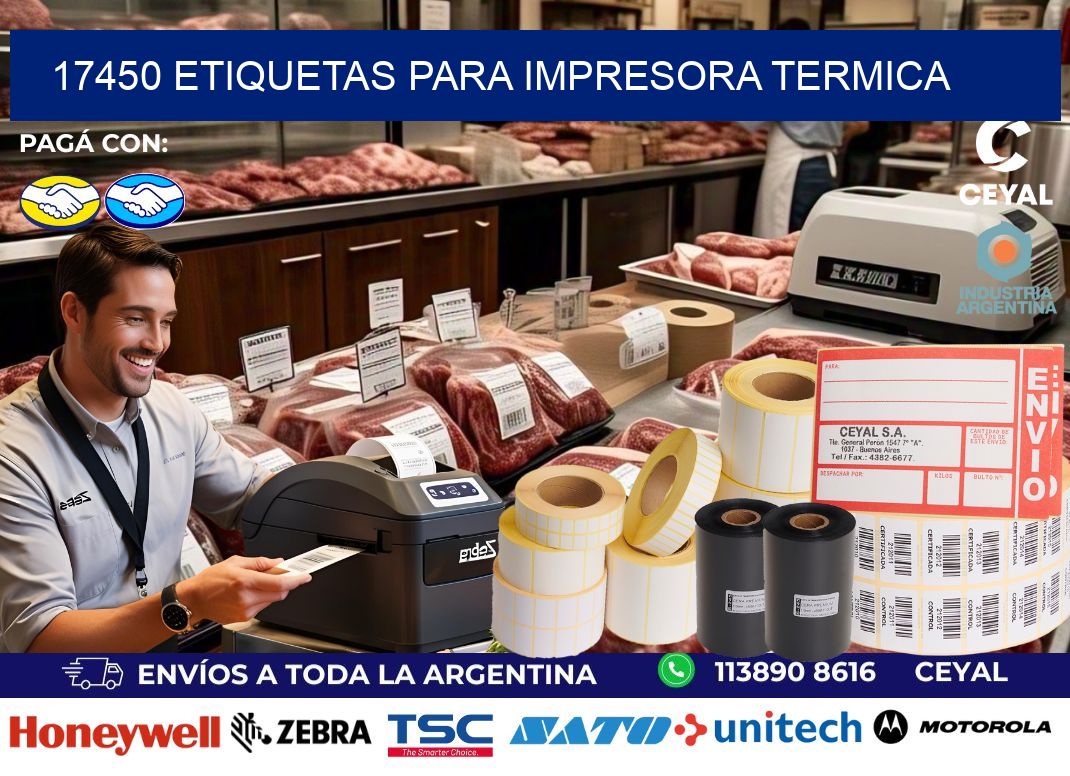 17450 ETIQUETAS PARA IMPRESORA TERMICA