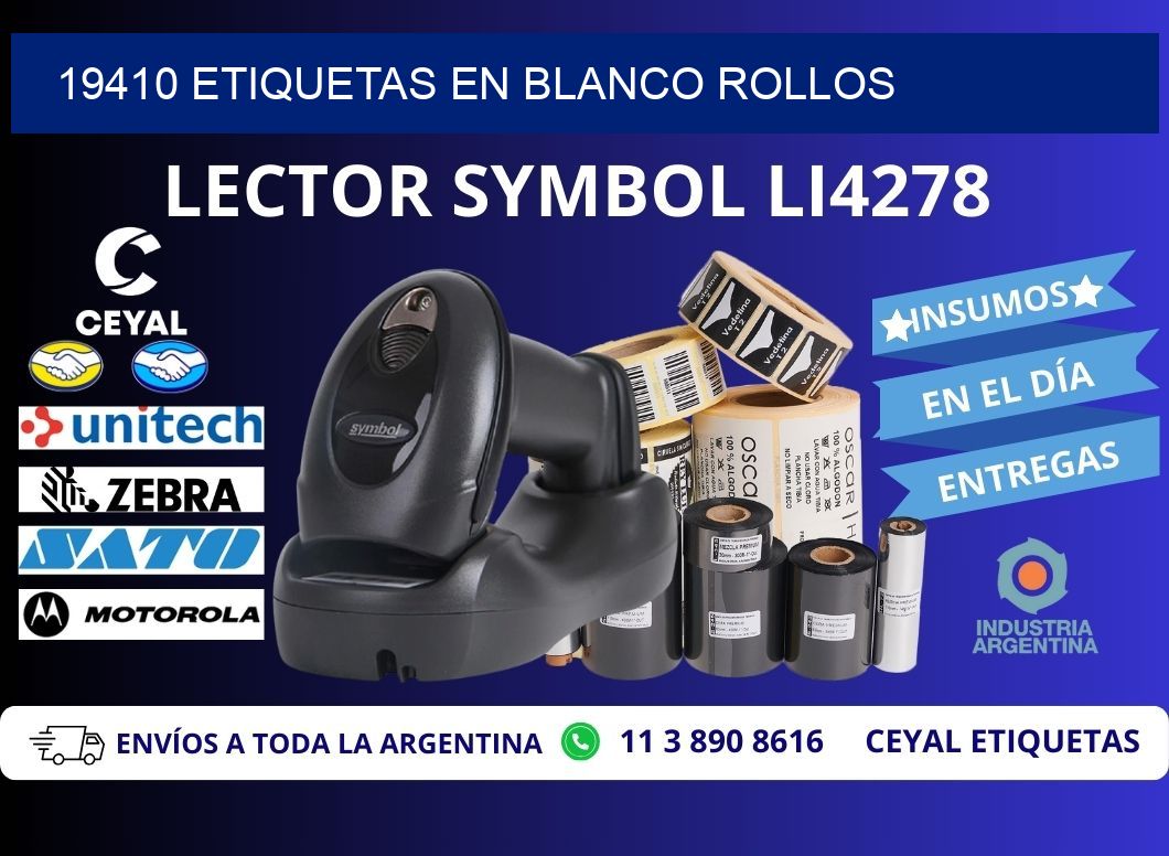 19410 ETIQUETAS EN BLANCO ROLLOS