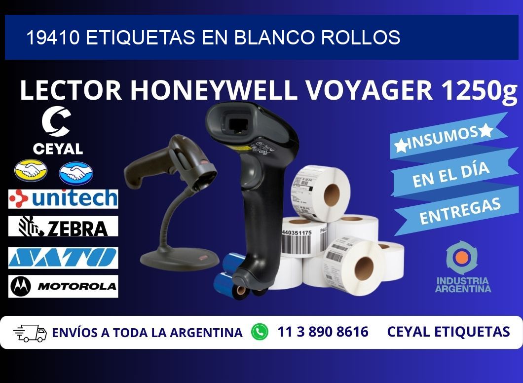 19410 ETIQUETAS EN BLANCO ROLLOS