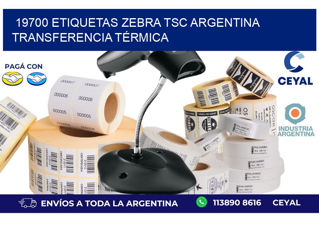 19700 etiquetas zebra tsc argentina TRANSFERENCIA TÉRMICA