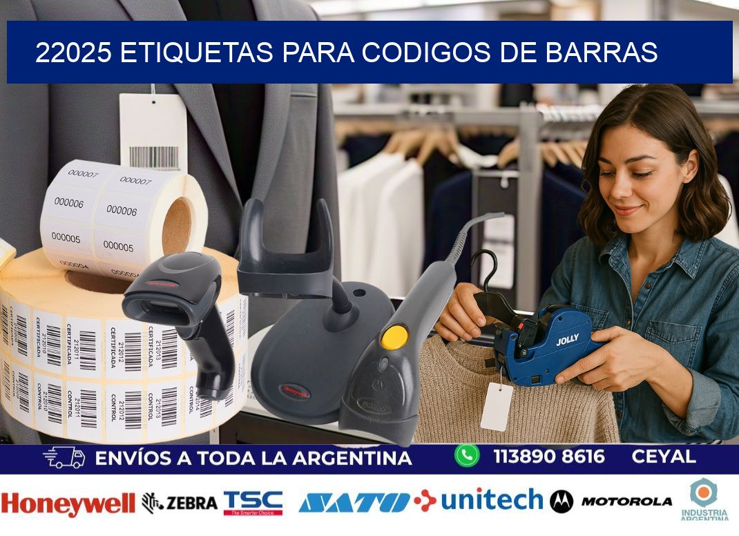 22025 ETIQUETAS PARA CODIGOS DE BARRAS