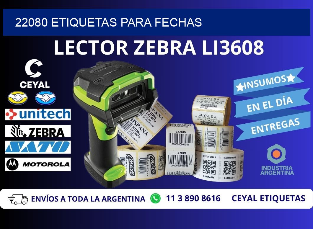 22080 ETIQUETAS PARA FECHAS