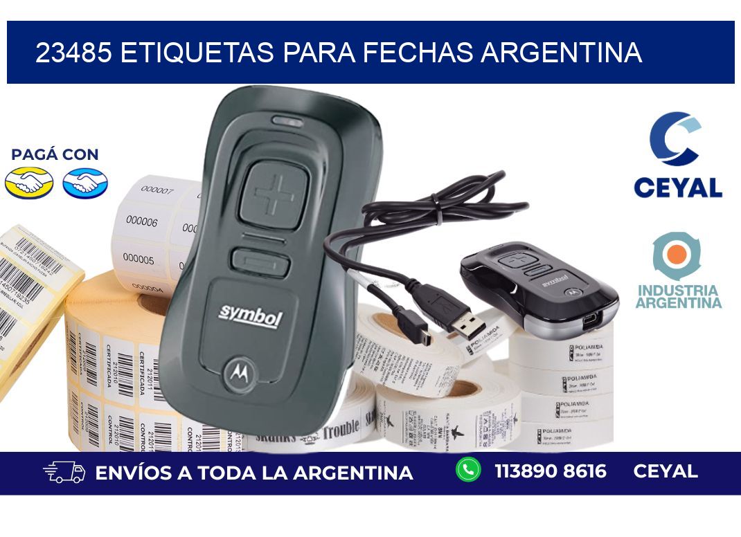 23485 ETIQUETAS PARA FECHAS ARGENTINA