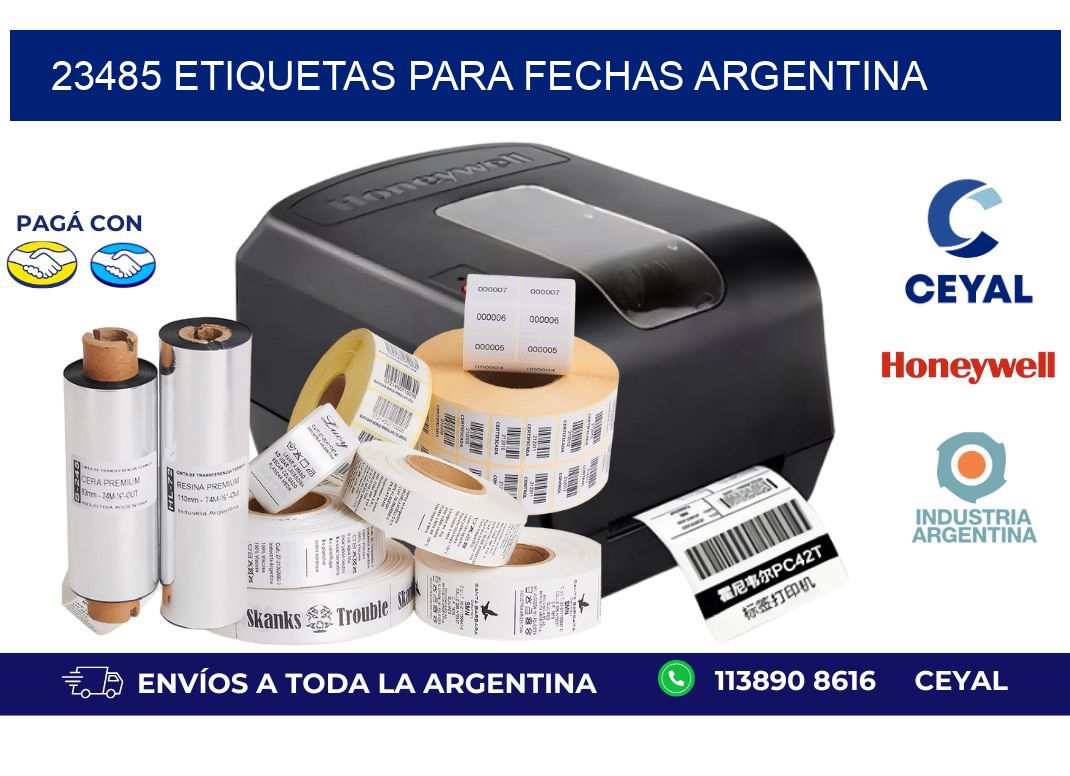 23485 ETIQUETAS PARA FECHAS ARGENTINA