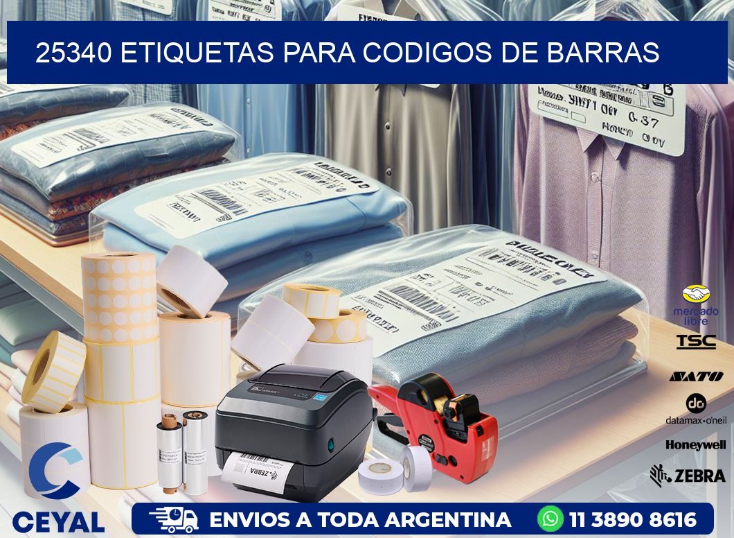 25340 ETIQUETAS PARA CODIGOS DE BARRAS