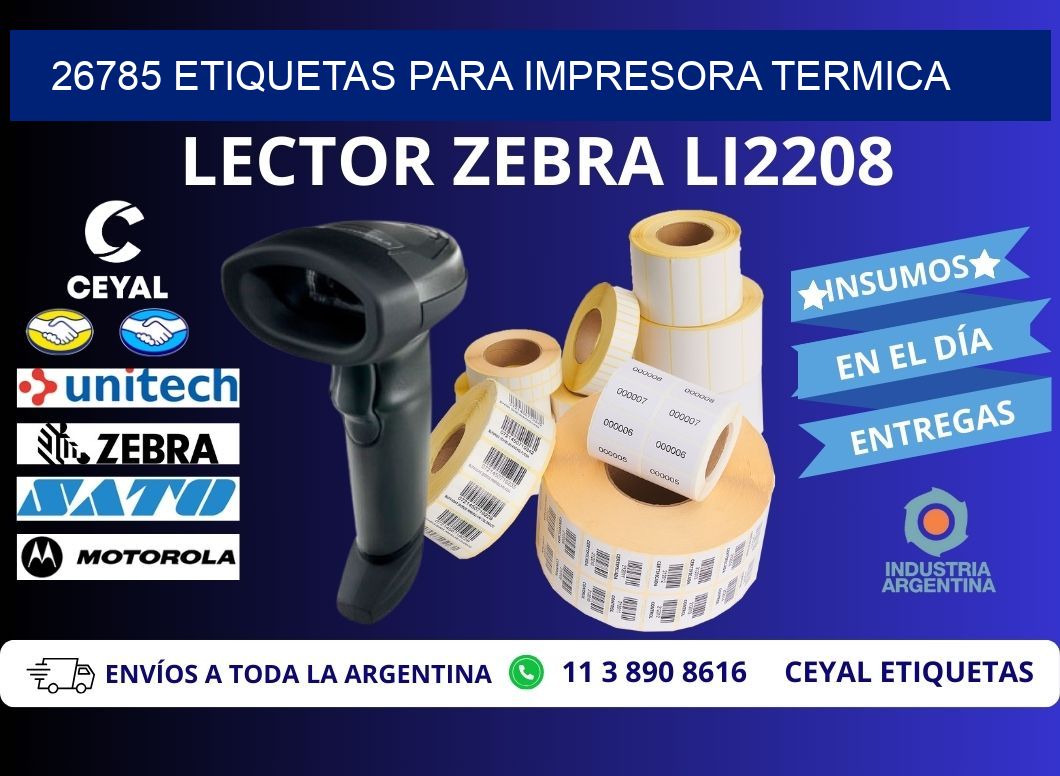 26785 ETIQUETAS PARA IMPRESORA TERMICA