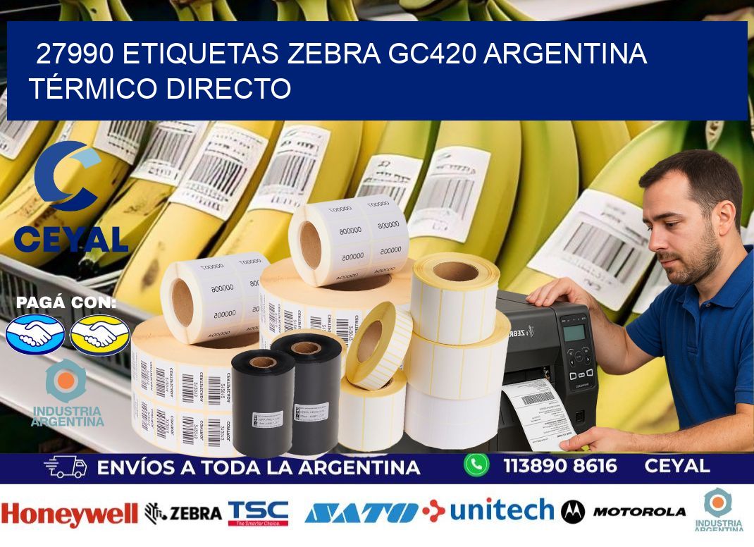 27990 etiquetas zebra gc420 argentina TÉRMICO DIRECTO