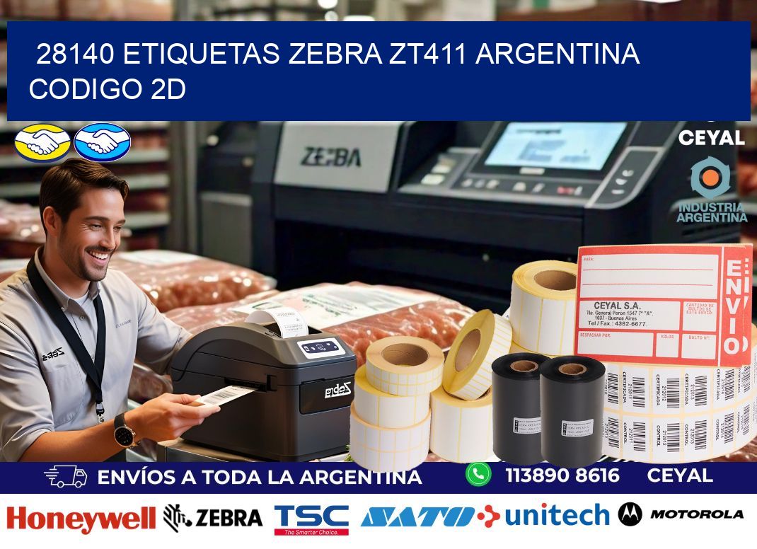 28140 etiquetas zebra zt411 argentina CODIGO 2D