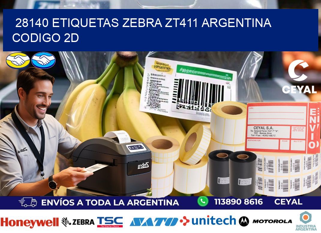 28140 etiquetas zebra zt411 argentina CODIGO 2D
