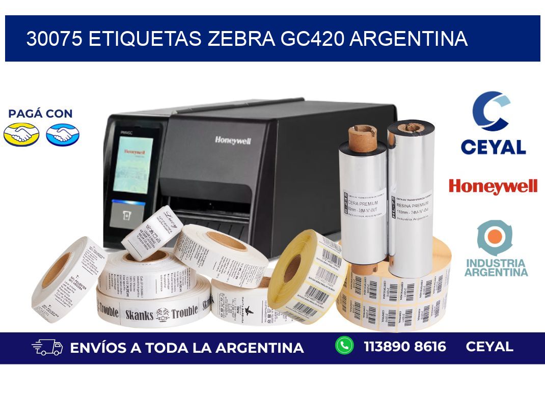 30075 etiquetas zebra gc420 argentina