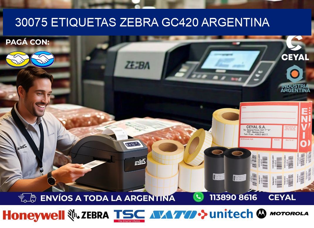 30075 etiquetas zebra gc420 argentina