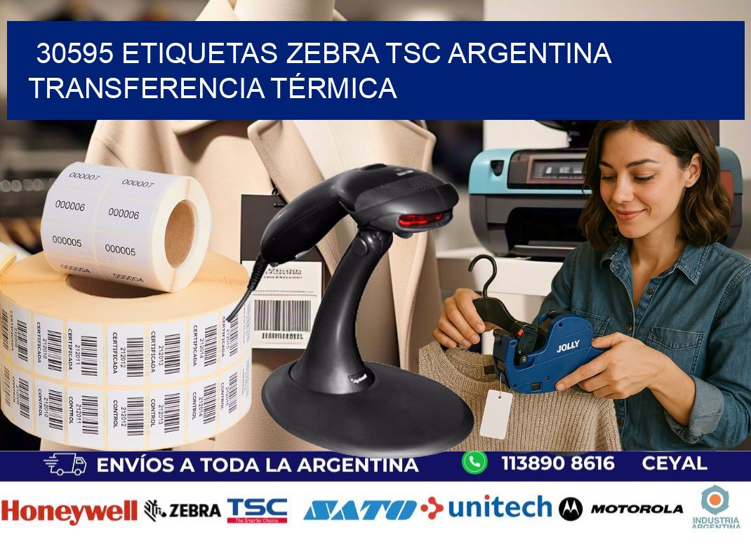30595 etiquetas zebra tsc argentina TRANSFERENCIA TÉRMICA