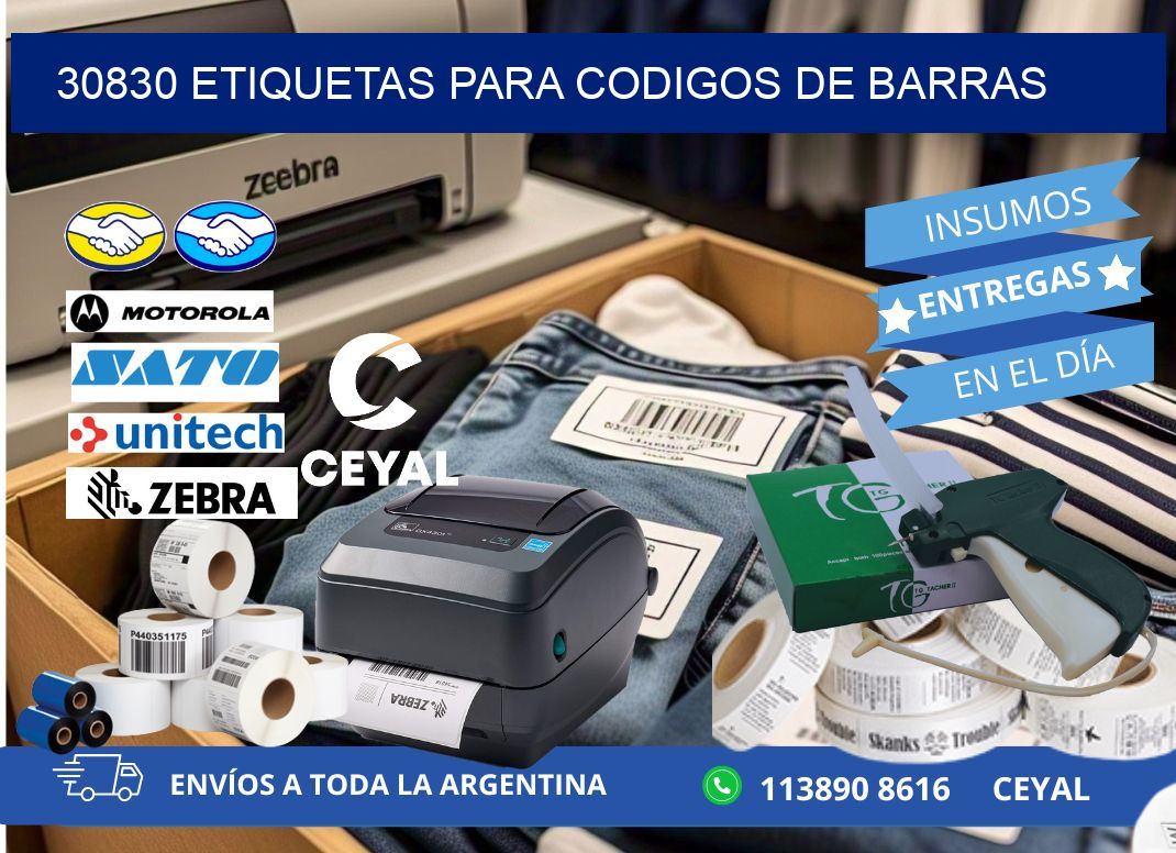 30830 ETIQUETAS PARA CODIGOS DE BARRAS