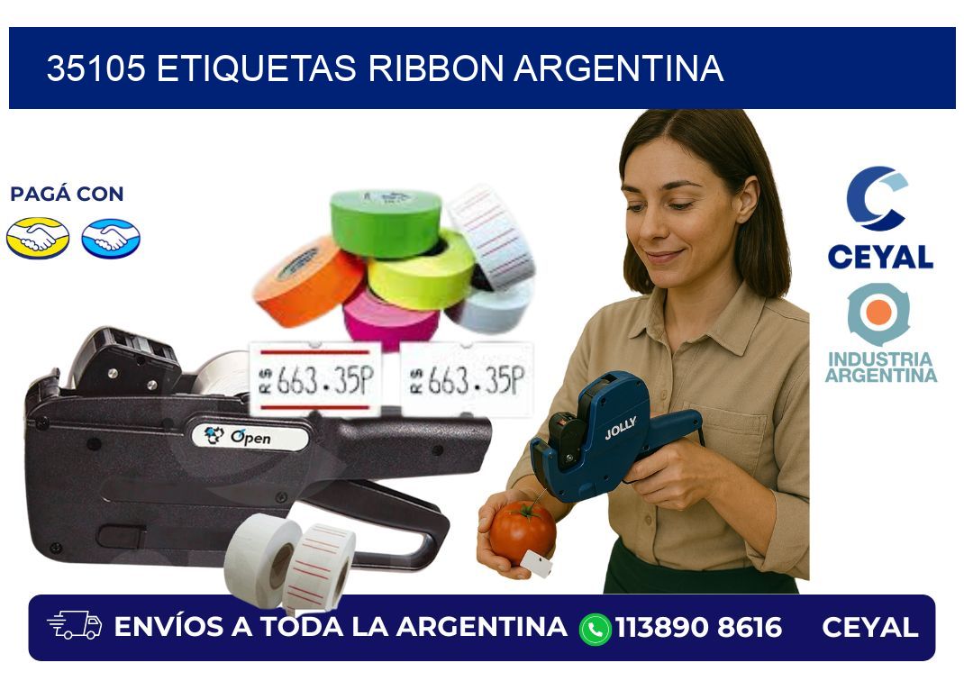 35105 etiquetas ribbon argentina