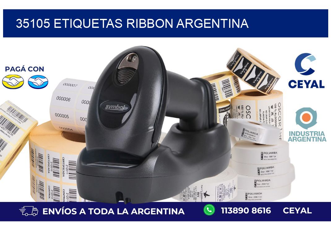 35105 etiquetas ribbon argentina