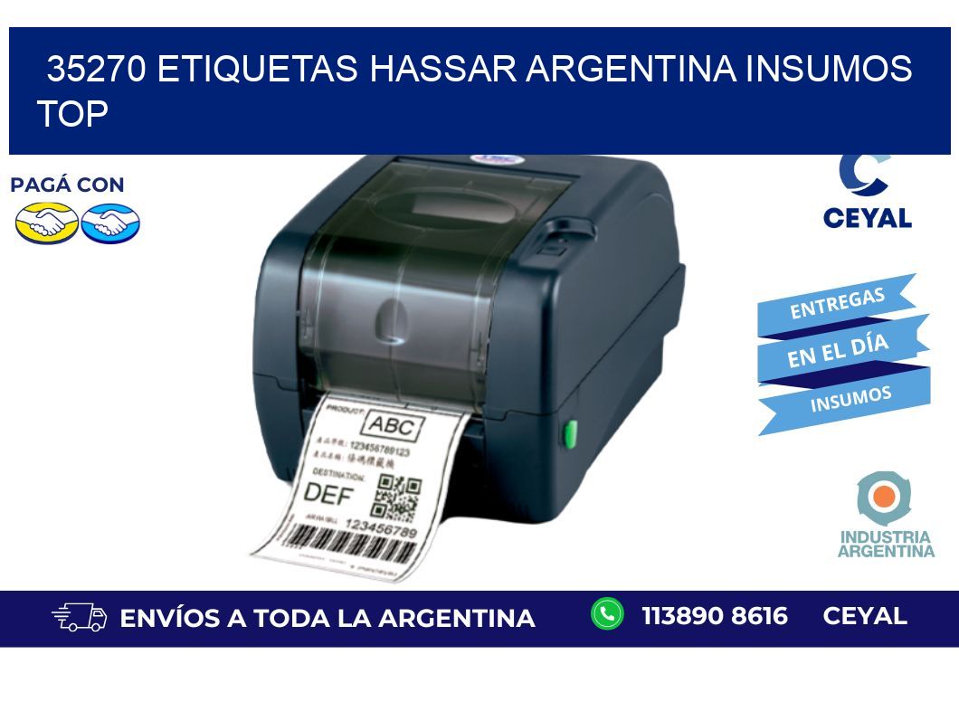 35270 etiquetas hassar argentina INSUMOS TOP