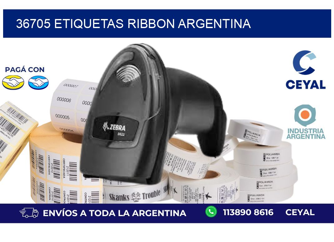 36705 etiquetas ribbon argentina