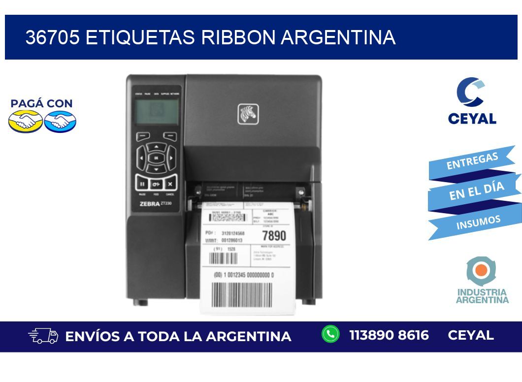 36705 etiquetas ribbon argentina