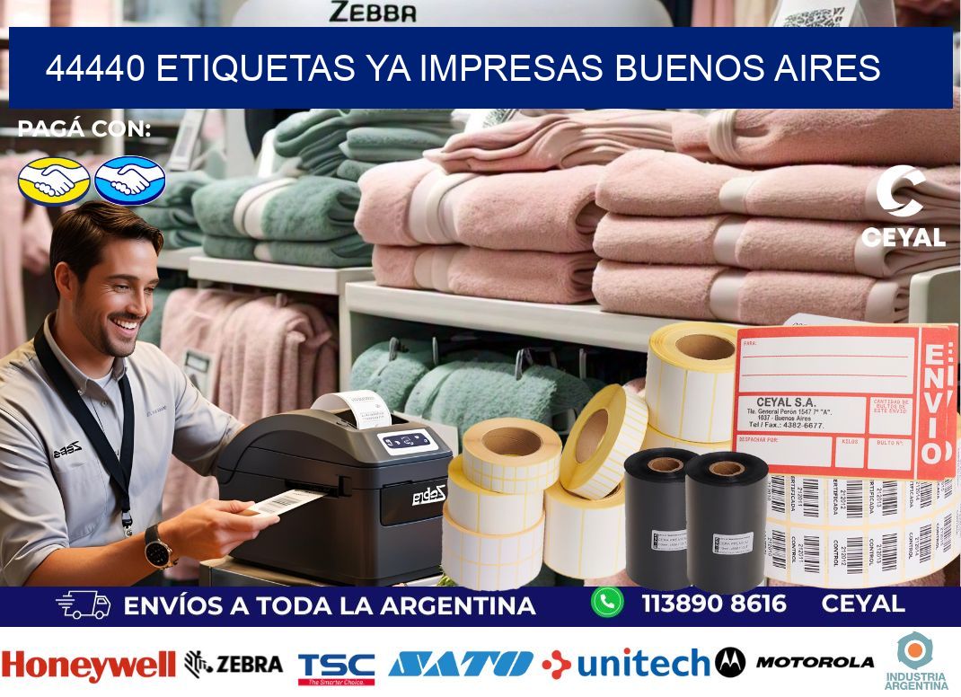 44440 ETIQUETAS YA IMPRESAS BUENOS AIRES