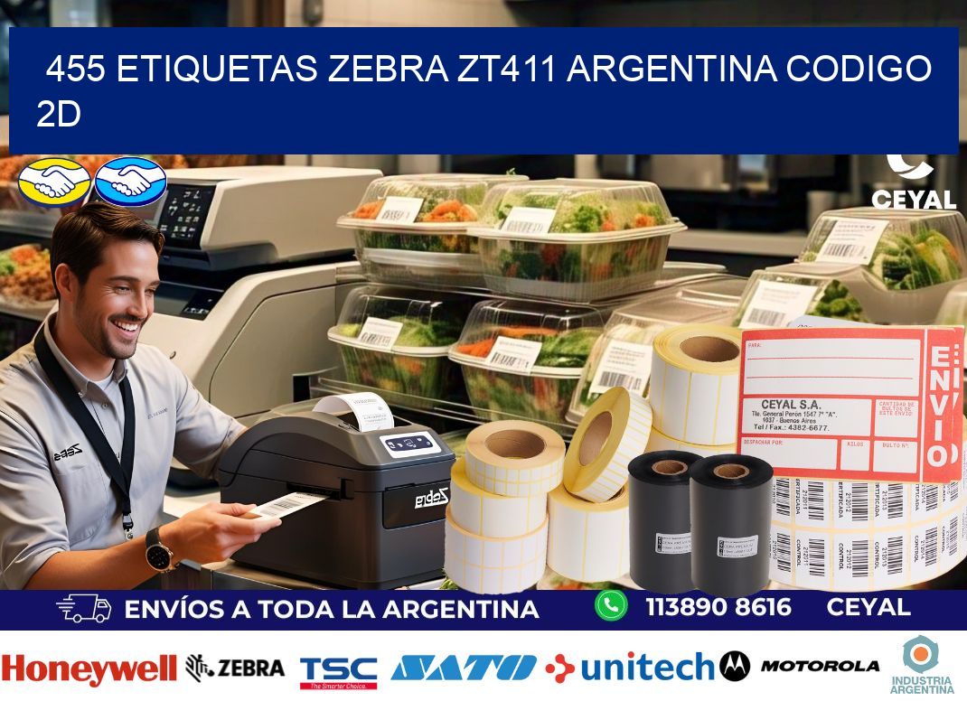 455 etiquetas zebra zt411 argentina CODIGO 2D