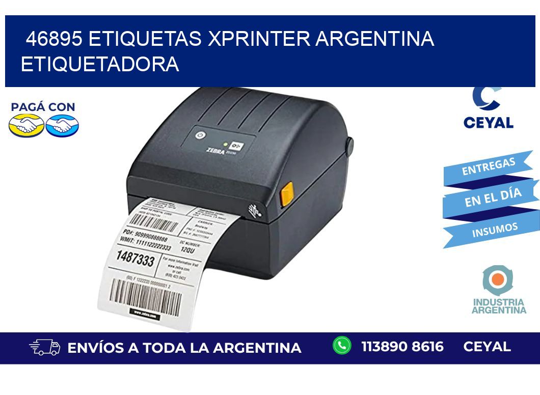 46895 etiquetas xprinter argentina ETIQUETADORA