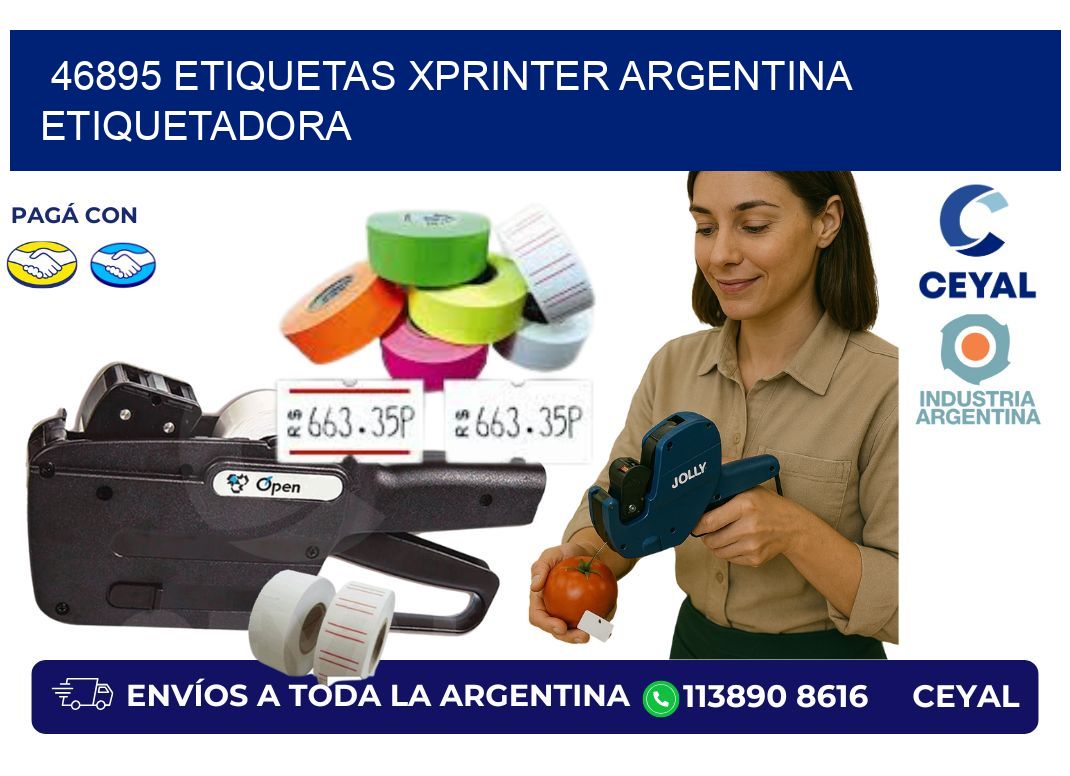 46895 etiquetas xprinter argentina ETIQUETADORA