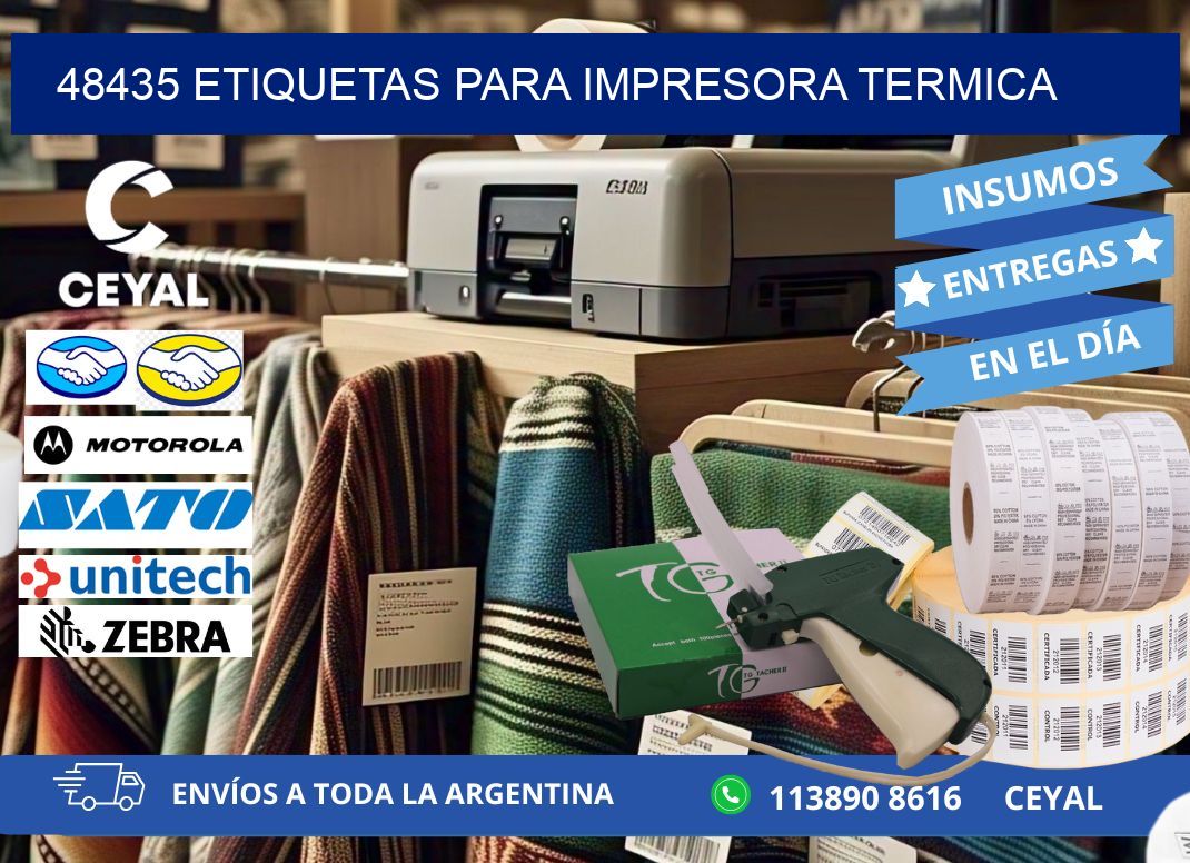 48435 ETIQUETAS PARA IMPRESORA TERMICA