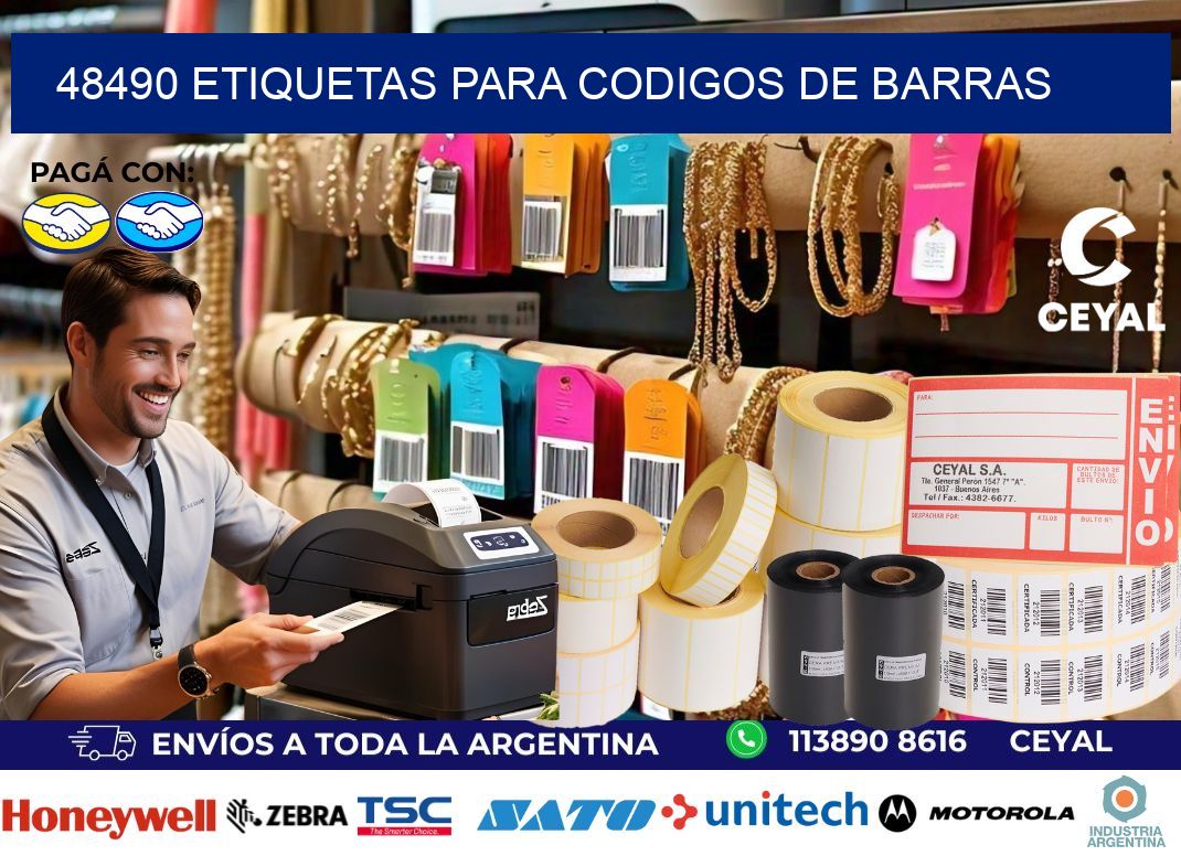 48490 ETIQUETAS PARA CODIGOS DE BARRAS