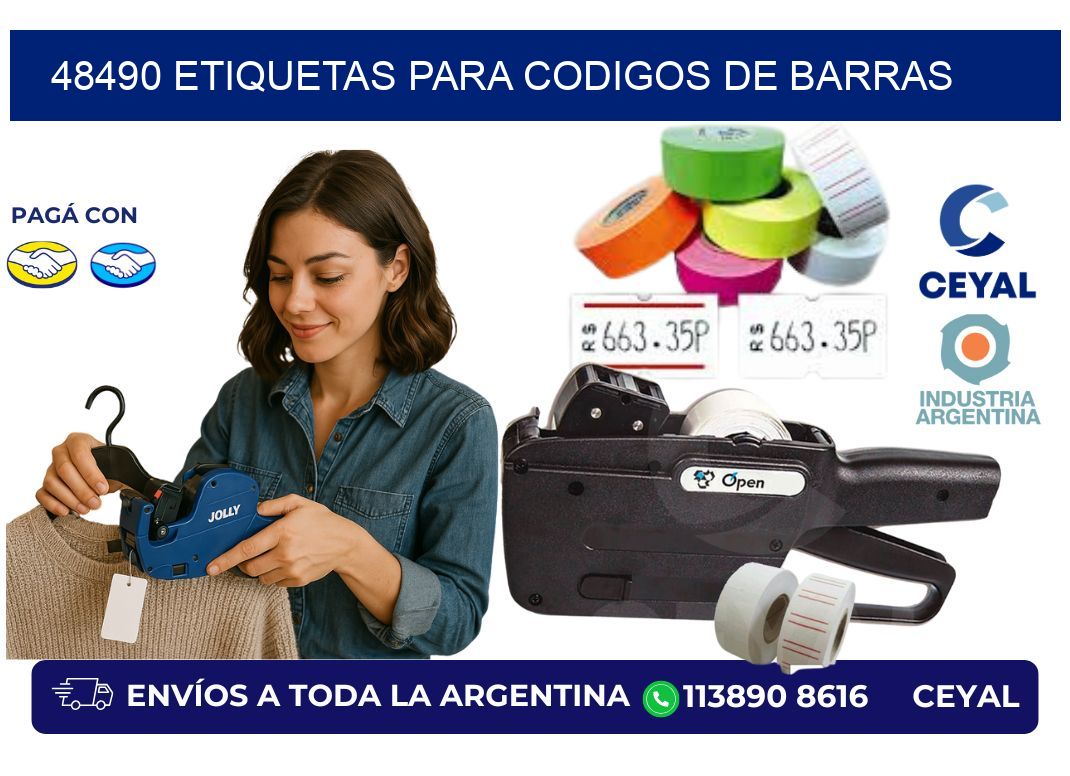 48490 ETIQUETAS PARA CODIGOS DE BARRAS