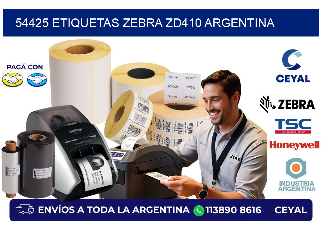 54425 etiquetas zebra zd410 argentina