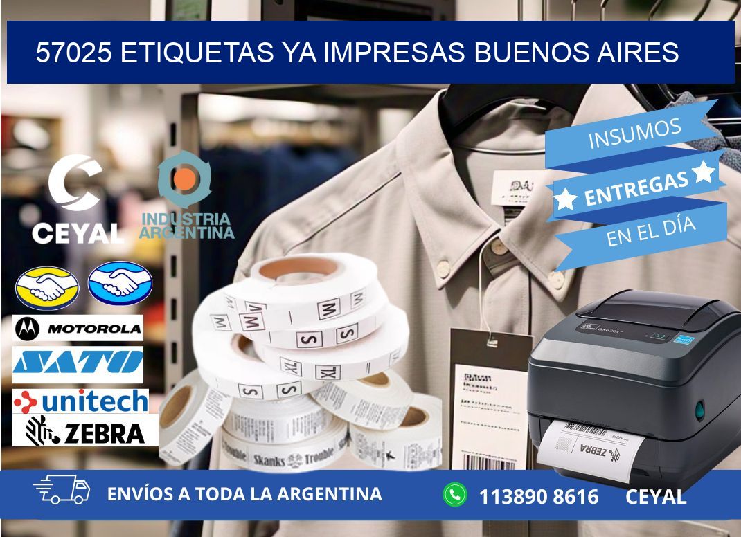 57025 ETIQUETAS YA IMPRESAS BUENOS AIRES