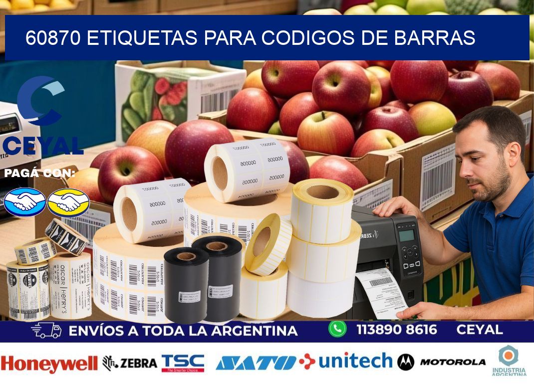 60870 ETIQUETAS PARA CODIGOS DE BARRAS