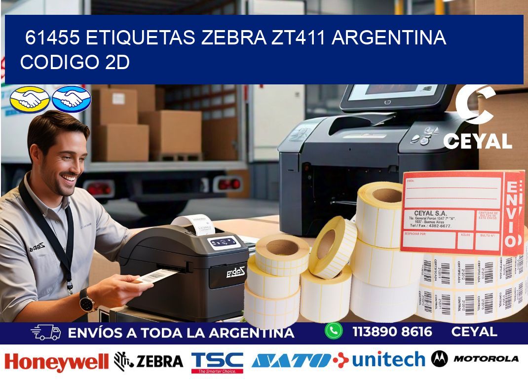 61455 etiquetas zebra zt411 argentina CODIGO 2D