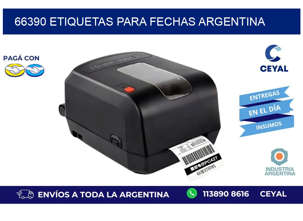 66390 ETIQUETAS PARA FECHAS ARGENTINA
