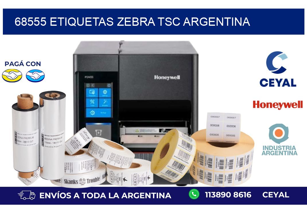 68555 etiquetas zebra tsc argentina