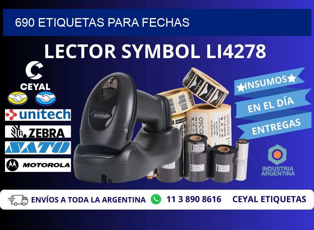 690 ETIQUETAS PARA FECHAS